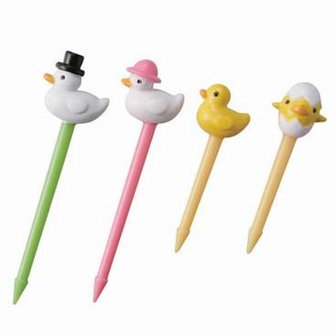 Eendjes en kuikentjes lunchprikkers