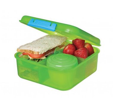 Bento to go cube lunchbox - doorzichtig roze | Sistema