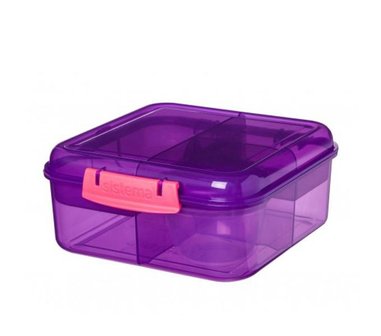 Bento to go cube lunchbox - paars | Sistema