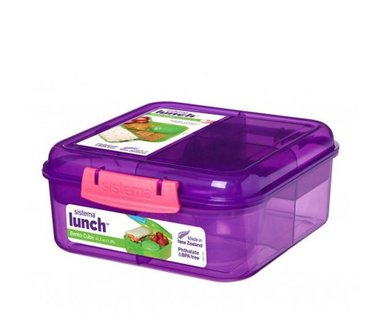 Bento to go cube lunchbox - paars | Sistema