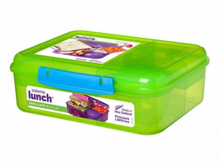 Bento lunchbox met yoghurtpotje 165 ml - groen | Sistema
