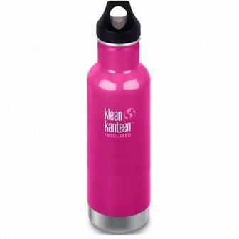 Rose - paars thermo RVS 592 ml. - Klean Kid Kanteen draaidop zwart