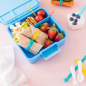 Productbundel: wrap bands + stix + fork&spoon set | Kleur blauw