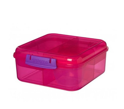 Bento to go cube lunchbox - roze | Sistema