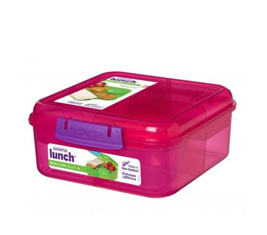 Bento to go cube lunchbox - roze | Sistema
