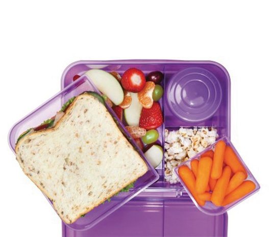 Bento lunchbox met yoghurtpotje 165 ml - blauw| Sistema