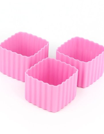 Bento cups vierkant - roze