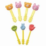 Bento lunchprikker set met beren, konijnen en hands up! Bento lunchprikker set met beren, konijnen en hands up!