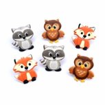 Bos dieren ringen - 6 stuks Bos dieren ringen - 6 stuks