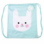 rugtasje / gymtasje - drawstring mintgroen bunny rugtasje / gymtasje - drawstring mintgroen bunny