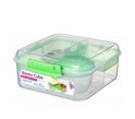 Bento to go cube lunchbox - doorzichtig groen | Sistema