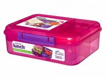 Bento lunchbox met yoghurtpotje 165 ml - roze | Sistema Bento lunchbox met yoghurtpotje 165 ml - roze | Sistema