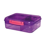 Bento lunchbox met yoghurtpotje 165 ml - paars | Sistema Bento lunchbox met yoghurtpotje 165 ml - paars | Sistema