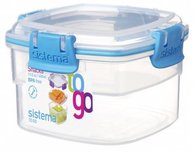 Snack to go doorzichtig blauw 400 ml. | Sistema Snack to go doorzichtig blauw 400 ml. | Sistema