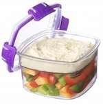Snack to go doorzichtig paars 400 ml. | Sistema Snack to go doorzichtig paars 400 ml. | Sistema