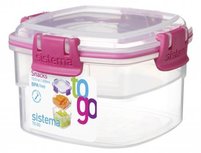 Snack to go doorzichtig roze 400 ml. | Sistema Snack to go doorzichtig roze 400 ml. | Sistema