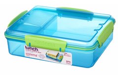 Lunchbox snack attack duo - blauw | Sistema