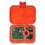 Yumbox lunchtrommel oranje jungle | panino 4 vakken Yumbox lunchtrommel oranje jungle | panino 4 vakken
