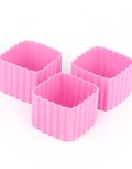 Bento cups vierkant - roze