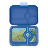 Yumbox lunchtrommel Bike race blauw | panino 4 vakken Yumbox lunchtrommel Bike race blauw | panino 4 vakken