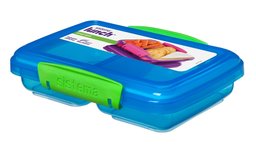 Snackdoos met twee compartimenten - blauw Snackdoos met twee compartimenten - blauw