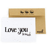 Bloeikaart Love you