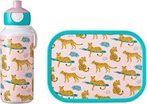 Lunchset Campus (pop-up drinkfles + lunchbox) - Leopard Lunchset Campus (pop-up drinkfles + lunchbox) - Leopard
