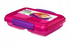 Sistema snackbox twee vakken - split uni roze Sistema snackbox twee vakken - split uni roze