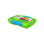 Sistema snackbox twee vakken - split uni groen Sistema snackbox twee vakken - split uni groen