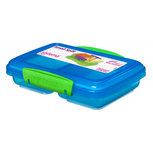 Sistema snackbox twee vakken - split uni blauw Sistema snackbox twee vakken - split uni blauw