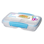 Sistema snackbox twee vakken - split dz blauw Sistema snackbox twee vakken - split dz blauw
