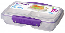 Sistema snackbox twee vakken - split dz paars Sistema snackbox twee vakken - split dz paars