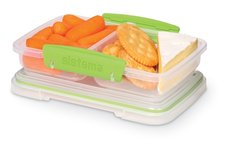 Sistema snackbox twee vakken - split dz groen Sistema snackbox twee vakken - split dz groen