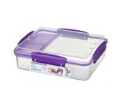 Lunchbox snack attack duo - paars doorzichtig| Sistema Lunchbox snack attack duo - paars doorzichtig| Sistema